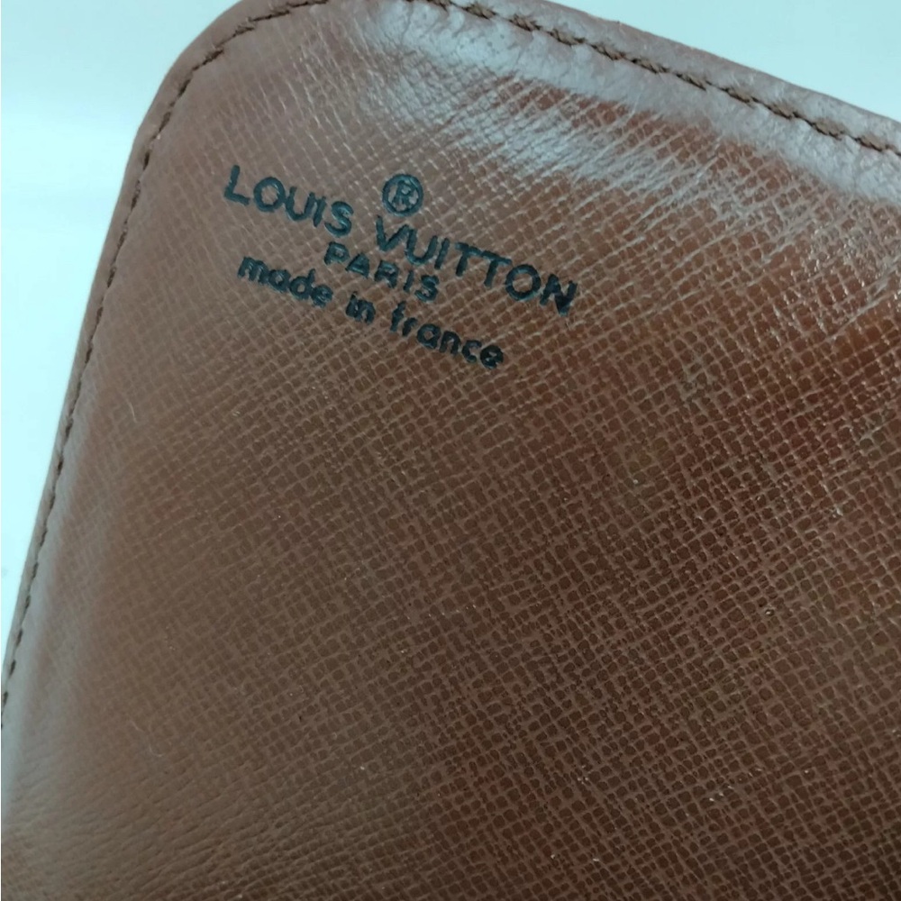 Louis Vuitton Brown Monogram Crossbody Bag with Tan Leather Trim - Picture 6 of 10